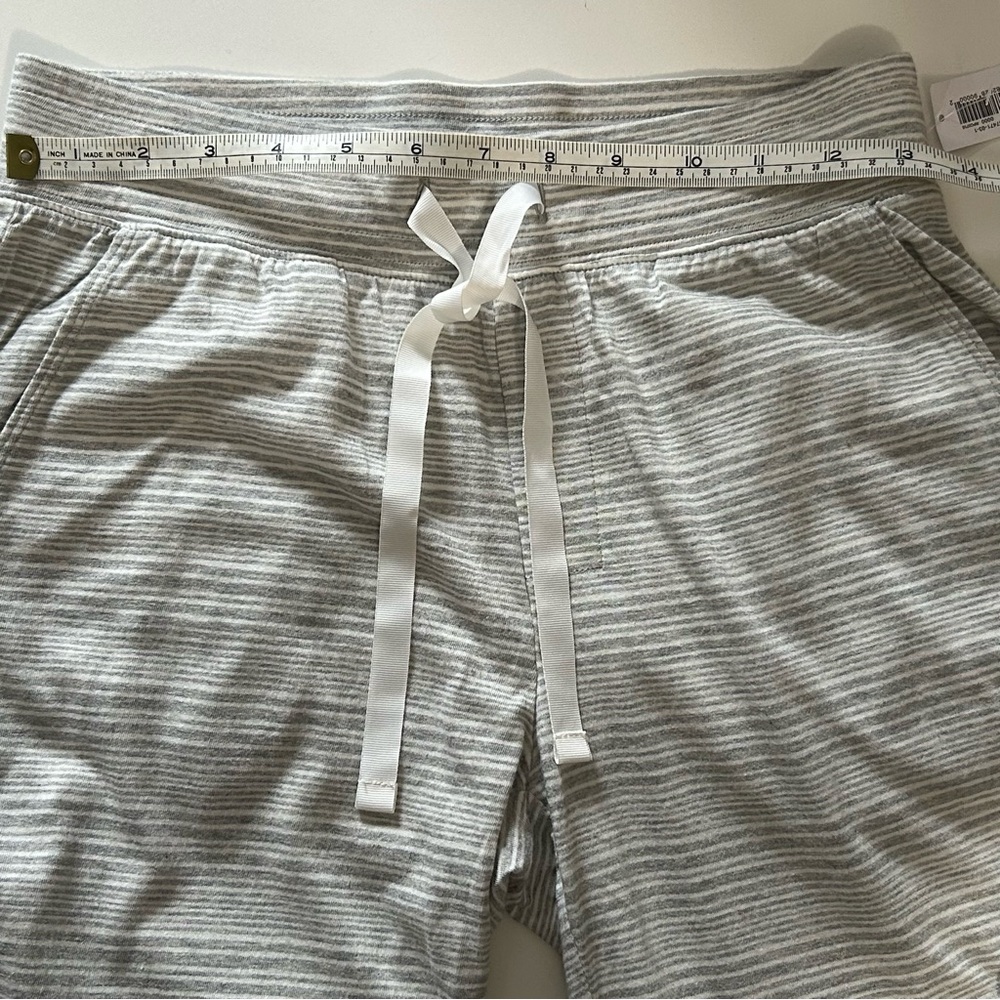 LOVE by GAP Pajama Bottoms Cotton Modal Blend Gray White Pockets Womens Size XS - Picture 10 of 11